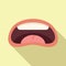 Lips articulation icon flat vector. Verbal cavity