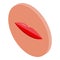 Lips articulation icon isometric vector. Mouth speech