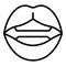 Lips articulation icon outline vector. Mouth tongue