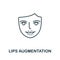 Lips Augmentation icon from plastic surgery collection. Simple line element Lips Augmentation symbol for templates, web design and