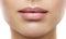 Lips Beauty Closeup, Woman Natural Face Make Up, Pink Lipstick