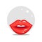Lips clipart. Lips isolated flat icon
