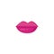 Lips clipart. purple Lips isolated flat icon