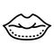 Lips correction icon, outline style