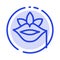 Lips, Flower, Plant, Rose, Spring Blue Dotted Line Line Icon