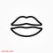 Lips icon, kiss icon, logo, illustration, sign symbol for design