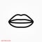 Lips icon, kiss icon, logo, illustration, sign symbol for design