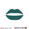 Lips icon, kiss icon, logo, illustration,  sign symbol for design