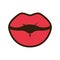 Lips kissing avatar character