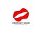 Lips logo icon design, mouth symbol vector
