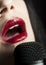 Lips and microphone