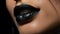 Lips painted black on the cover of \\\'LIPS\\\'. Mysterio\\\'s Lips: Eclipse of Style on the Cover of \\\'LIPS\\\'.