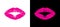 Lips pink. Lipstick pink. Kiss isolated on background. Lips makeup. Imprint pomade. Glamorous kisses for design gift prints. Woman