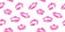 Lips print pink seamless vector background