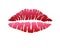 Lips. Red lips painted with lipstick. A kiss is an imprint of lipstick painted with lipstick. Kiss - stock illustration for Valen