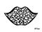 Lips shape made with vector kisses