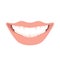 Lips smile illustration style Flat