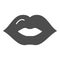 Lips solid icon. Kiss vector illustration isolated on white. Mouth glyph style design, designed for web and app. Eps 10.