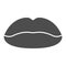 Lips solid icon, passion concept, Kiss sign on white background, Lips icon in glyph style for mobile concept and web