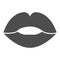Lips solid icon, passion concept, Kiss sign on white background, Lips icon in glyph style for mobile concept and web
