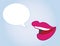 Lips Speech Bubble