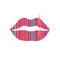 Lips stylized color icon. Isolated vector on white background.
