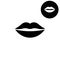 Lips - white vector icon