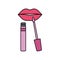 Lipstick bright make up drawing icon