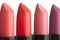 Lipstick collection on white