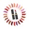 Lipstick colors set.