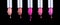 Lipstick colourful tints palette. Fashion Colorful liquid Lipsticks dripping, isolated on black background, Professional Makeup