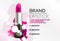 Lipstick cosmetic advertising background