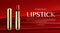 Lipstick cosmetics make up product promo banner