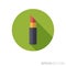 Lipstick flat design long shadow color vector icon