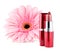 Lipstick with flower