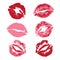 Lipstick kiss print