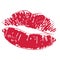 lipstick kiss print icon