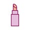 Lipstick line and fill style icon vector design