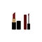 Lipstick and lip gloss icon.