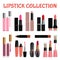 Lipstick mockup set, realistic style