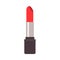 Lipstick red women luxury makeup cosmetics skin care vector icon. Colorful shiny tube sample