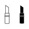 Lipstick vector icon set. Beauty care illustration sign collection. makeup symbol. cosmetics store.