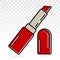 Lipstick - women`s beauty cosmetic flat colours icon for apps and websites