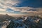 Liptovske Kopy from Swinica peak in Polish High Tatras during late autumn