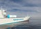 Liqiud Hydrogen renewable energy in vessel - LH2 hydrogen gas for clean sea transportation on ship with composite cryotank for