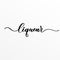 Liqueur - hand lettering inscription for product packaging and labeling