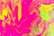 Liquid Barbie style pink background. Neon color pink artwork illustration.