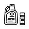 liquid for care house plant line icon vector illustration