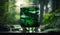 liquid chlorophyll in a glass of water, on the background of plants. Generative AI,