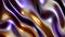 Liquid chrome waves background, shiny texture of metallic pattern with reflected multicolored lights